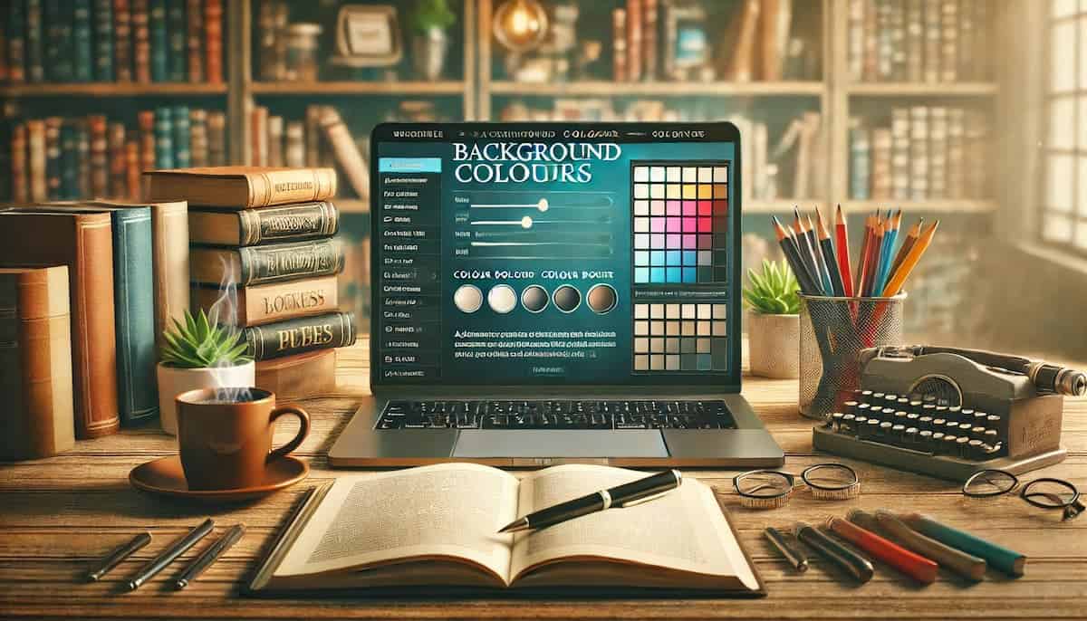 choose a background colour for your author website