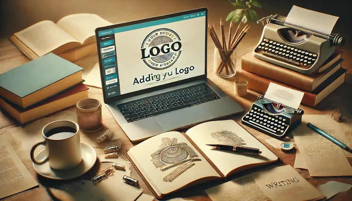 how to add a logo to your author website header