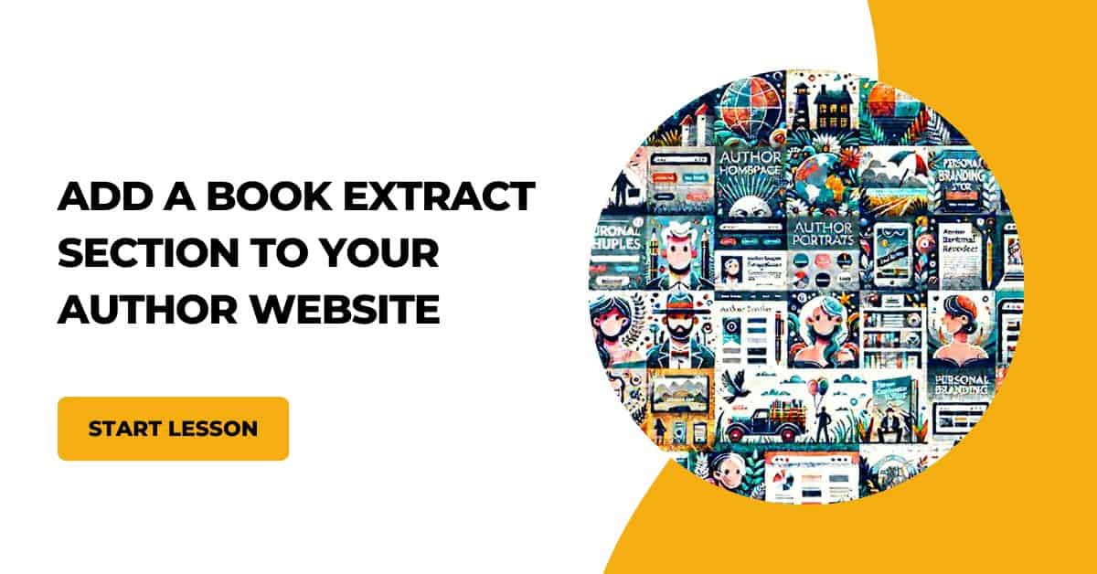 add a book extract section to your author website