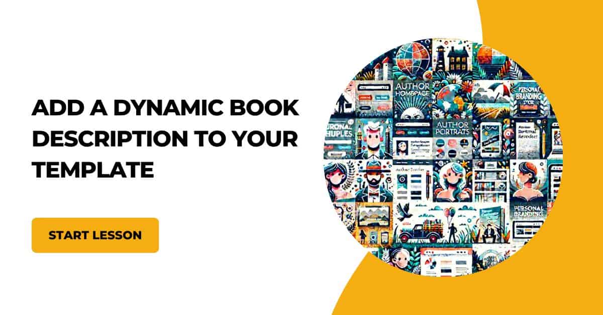 add a dynamic book description to your template