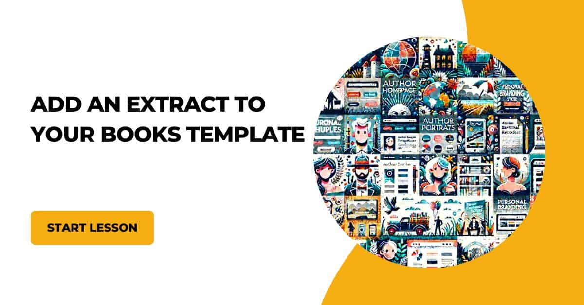 add an extract to your books template