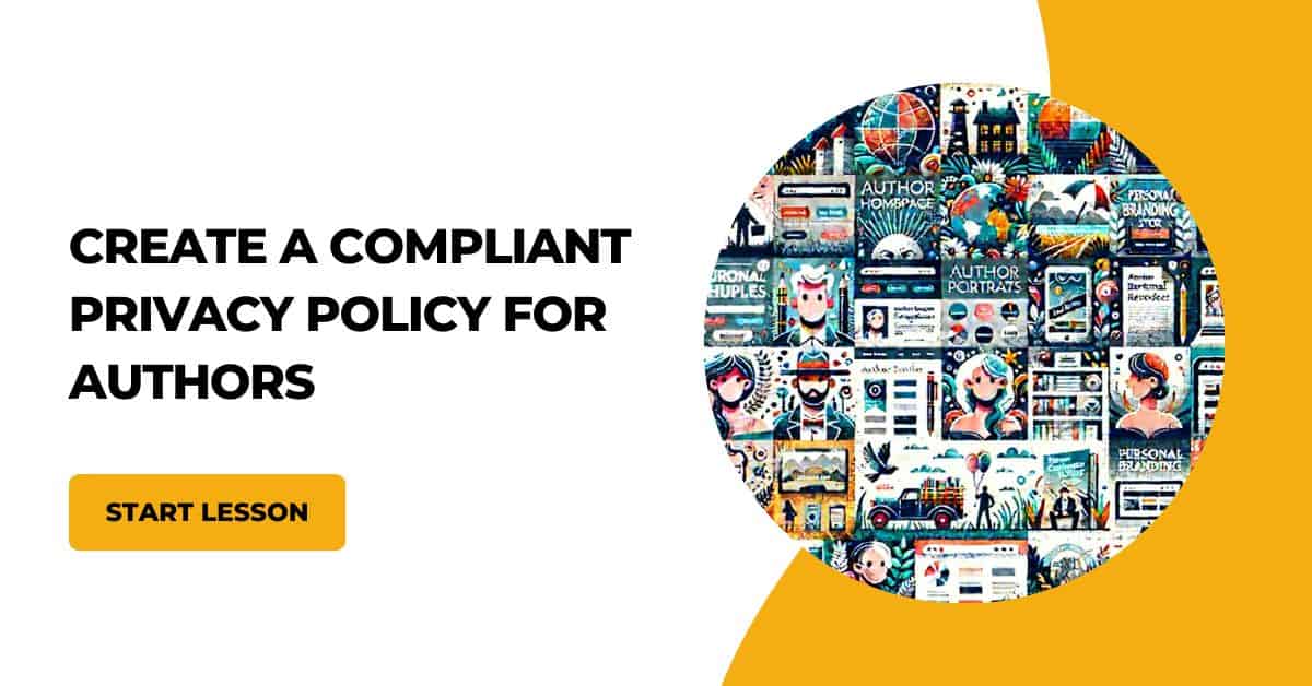 create a compliant privacy policy for authors