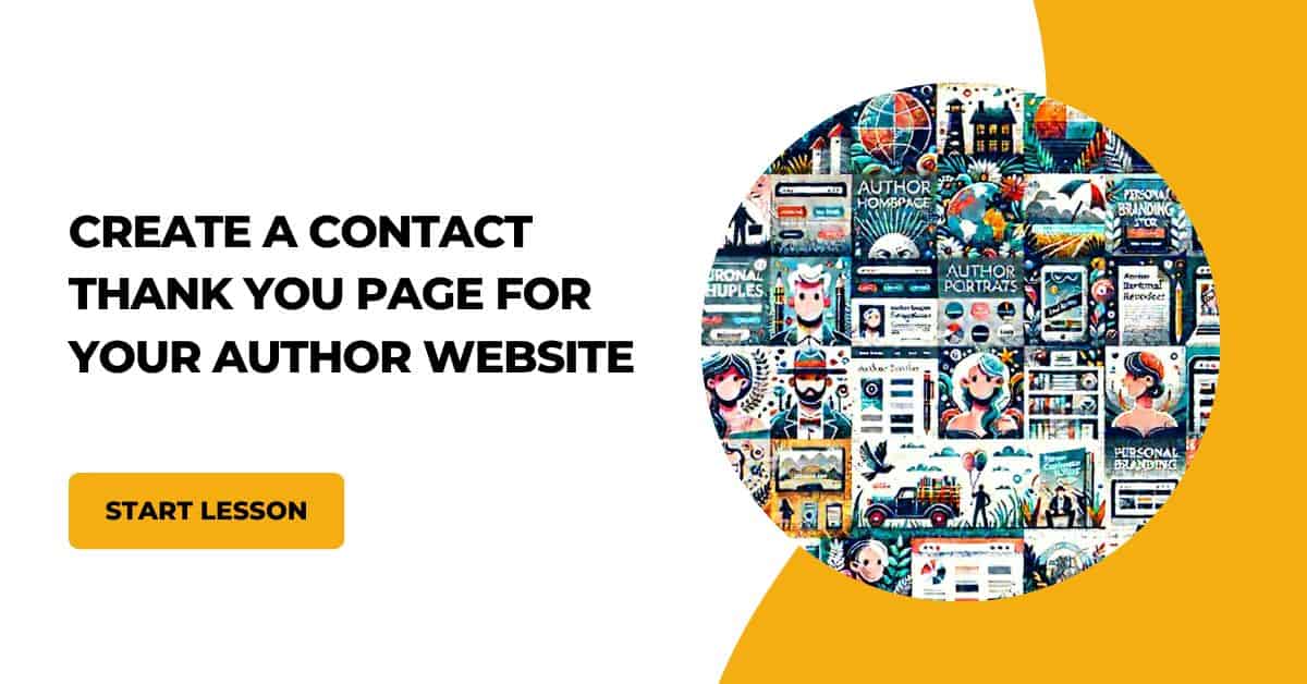 create a contact thank you page for your author website