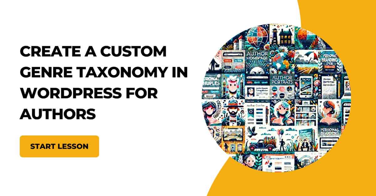 create a custom genre taxonomy in wordpress for authors