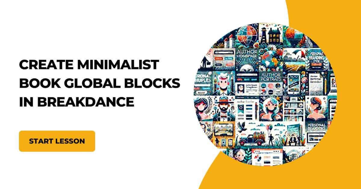 create minimalist book global blocks in breakdance