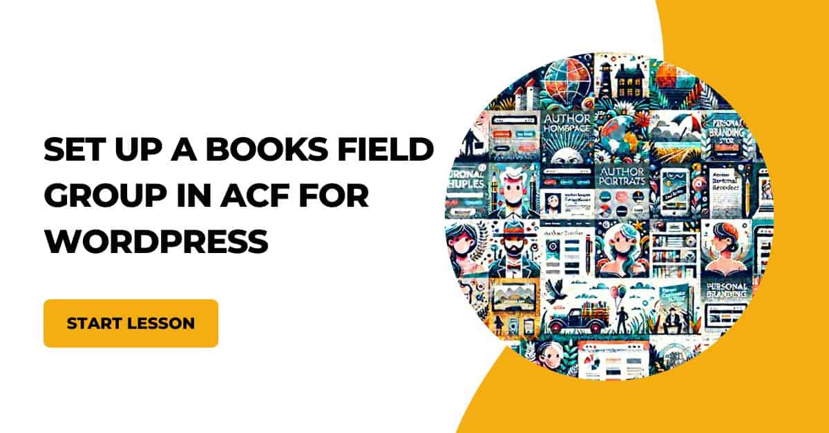 set up a books field group in acf for wordpress